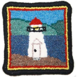 Complete Coaster Rug Hooking Kit - Lighthouse