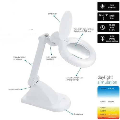 Daylight LED Table Magnifying Lamp 2 Daylight LED Table Magnifying Lamp - Image 2