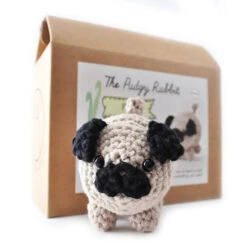 The Pudgy Rabbit Crochet Kit - Pug -BEKA Sales Store TPR SQ2110285 03238.1679148631