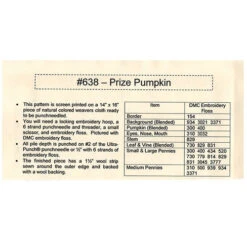 Punch Needle Pattern - Prize Pumpkin -BEKA Sales Store TTB PAT 638b 75317.1589379249