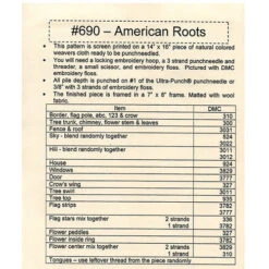 Punch Needle Pattern - American Roots -BEKA Sales Store TTB PAT 690c 88108.1589378618