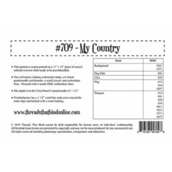 Punch Needle Pattern - My Country 3 Punch Needle Pattern - My Country -BEKA Sales Store TTB PAT 709b 39146.1585664614
