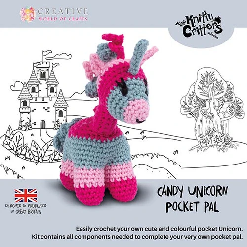 Knitty Critters Amigurumi Kit - Candy Unicorn 2 Knitty Critters Amigurumi Kit - Candy Unicorn - Image 2